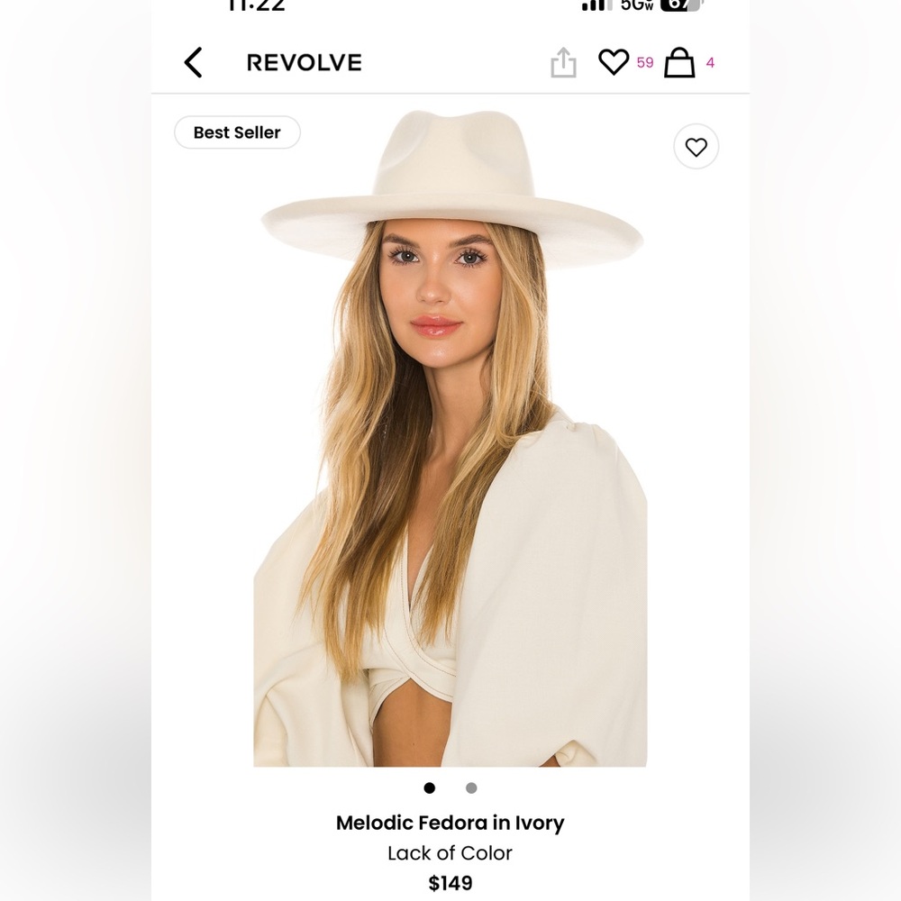 Lack of Color: melodic fedora in ivory